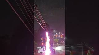 Scranton Pennsylvania Hill Section Fireworks Close Call | Roman Candle Nearly Hits Power Lines.