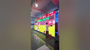Technicians are repairing this LED screen. #leddisplay #ledwall #ledmodule #eagerled