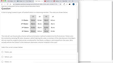 Determine a voting system