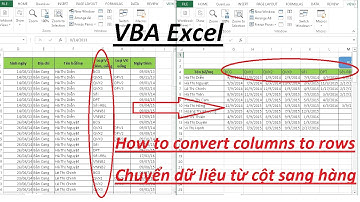 Excel VBA - How to convert columns to rows (Chuyển dữ liệu từ cột sang hàng)