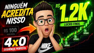 ERA SÓ R$100… até eu fazer ISSO 😳 EM OPÇÕES BINARIAS 2026