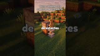 Truco ROTÍSIMO con soportes de armadura en #minecraft