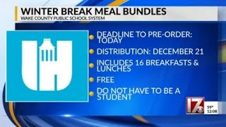 Deadline to pre-order WCPSS winter break food bundles is Friday