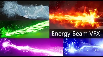 UE5 Energy Beam VFX with SFX(WaterTornado/PowerCannon( Ki Blast )/FireLick/EletricLightning/IonLaser