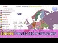 Europe Population History & Projection by Map (1950~2100)