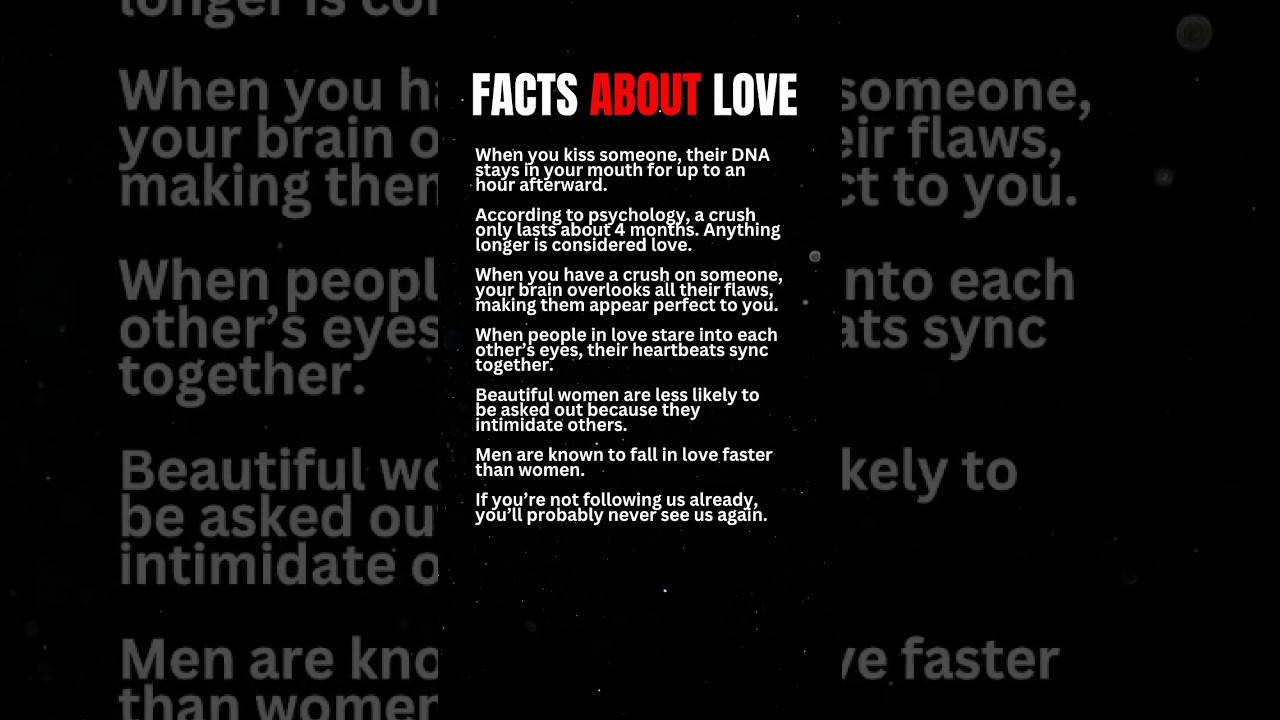 6 Amazing Psychological Facts About Love You Didn't Know