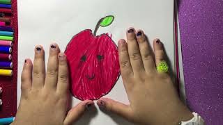 كيفية رسم تفاحه | تعليم الرسم للأطفال