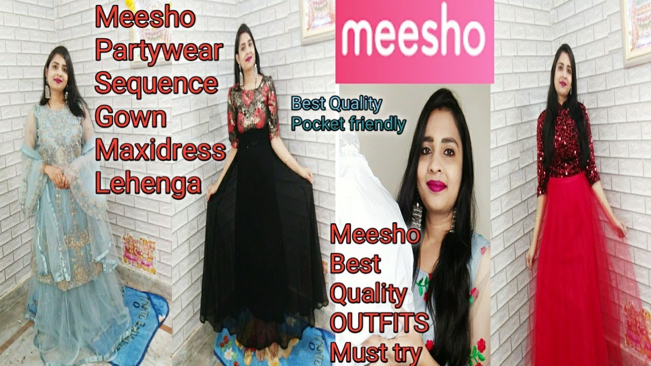 Meesho best Quality and Designer Partywear Gown/Maxidress| Meesho ...