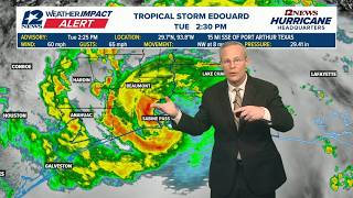 Rains are increasing - Tropical Storm Edouard hits Texas | 2:30 p.m. Forecast & Timeline