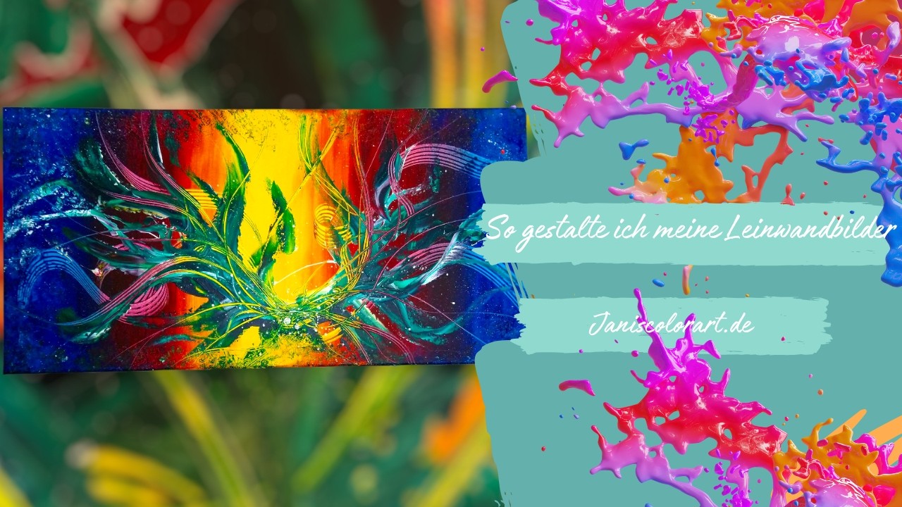 👩‍🎨 Effektvolle abstrakte Acrylmatechniken - große Leinwand - Schichtungen - Struktur