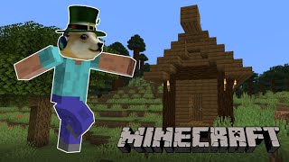 Building a HOUSE in MINECRAFT HARDCORE gameplay