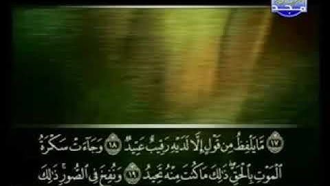 سورة ق كاملة الشيخ علي الحذيفي