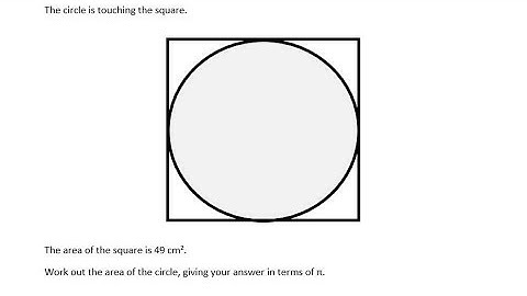 Area of Circle in Terms of pi