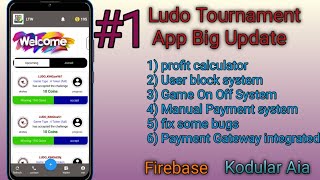 Ludo Tournament app aia file | 1 vs 1 ludo tournament app for kodular source code