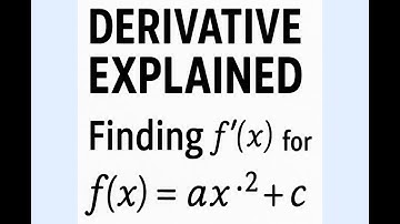 Derivative Explained: Finding f