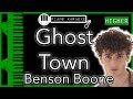 Ghost Town (HIGHER  3) - Benson Boone - Piano Karaoke Instrumental