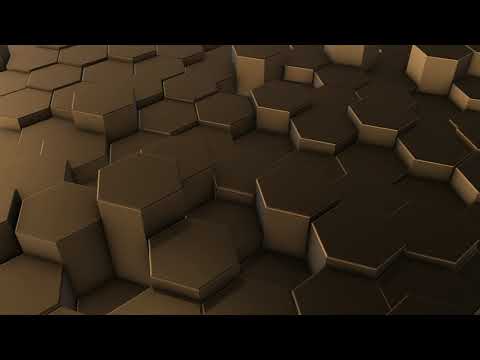 Gold Hexagon Background Seamless Loop V2