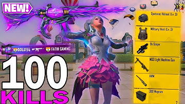 100 KILLS!😍 NEW BEST LOOT GAMEPLAY with Forest Elf SET❤️‍🔥 SAMSUNG,A7,A8,J4,J5,J6,J7,J2,J3,XS