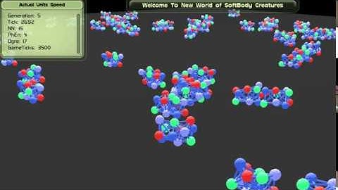 Soft Body formula 3x2x2 Stranger genetic algorithm neural network