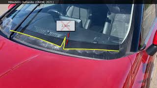 Mitsubishi Outlander Gn0W, 2021 Wipers, Penger Side Unwiped Area