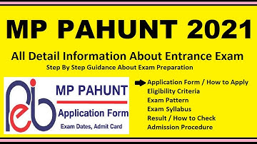 MP PAHUNT 2021 -Notification, Dates, Application, Eligibility, Admit Card, Pattern, Syllabus, Result