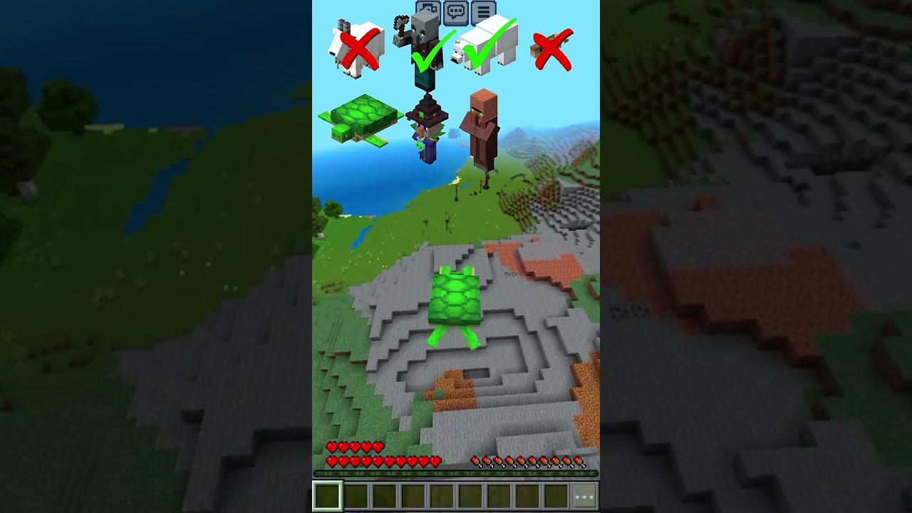 Minecraft FALL Damage Vs MOB'S 