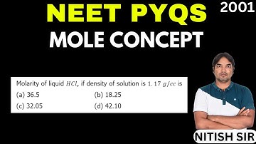 Molarity of liquid HCl, if density of solution is 1.17 g/cc is