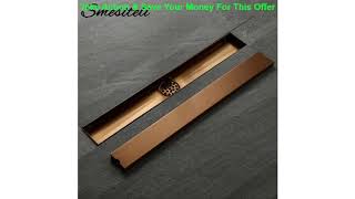 Top Smesiteli Stainless Steel Bathroom Drain Rose Gold 800/900/1000mm Rectangular Linear Tile Inser screenshot 3
