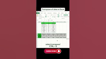 Simplify Data Manipulation: Excel Transpose Made Easy! #excel #excelshorts