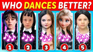 🖤 Who Dances Better? Wednesday Dance Edition 🎵💃 Diana, Salish Matter, Like Nastya, Jenna Ortega screenshot 2