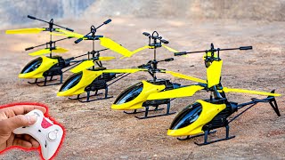 All Yellow exceed rc helicopter unboxing and flying test under 500