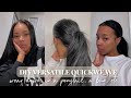 HOW TO: EXTREMELY VERSATILE QUICKWEAVE W/ LEAVE OUT (CAN PUT IN BUN, PONYTAIL, ETC)