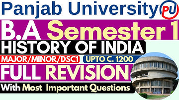 BA 1st Year | DSC History 1st Sem | Full Revision | History of India | History Minor Sem 1