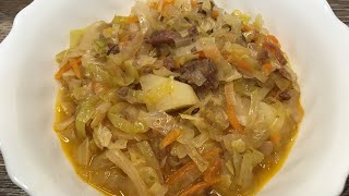 Капуста с тушенкой и тмином