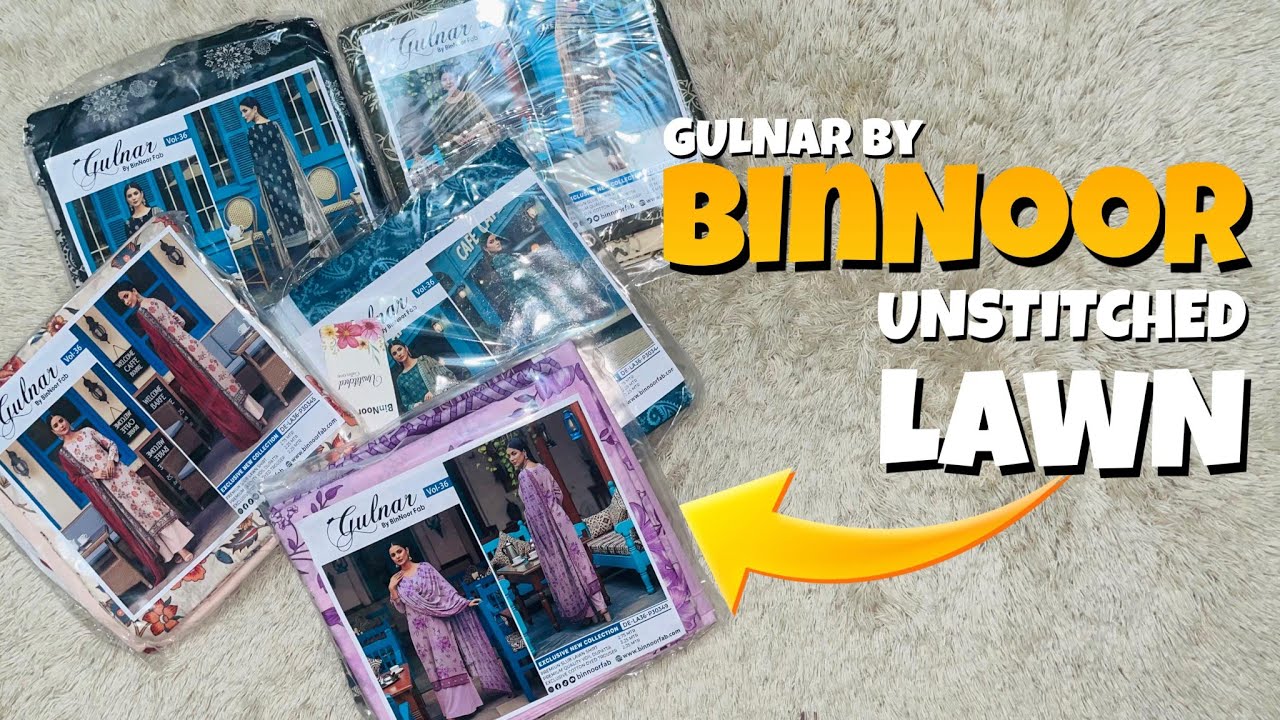 BinNoor Fabric Unstitched Lawn Suits | NH Collection