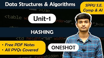 DSA | Unit 1 | Hashing | SPPU S.E. Comp & A.I. | Oneshot