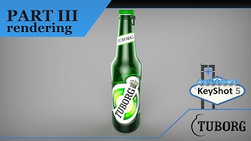 Keyshot 5 rendering tutorial - Tuborg beer bottle