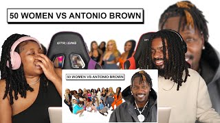 50 WOMEN VS 1 NFL PLAYERS: ANTONIO BROWN | REACTION