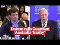 Peter dutton calls guardian australia a trashy publication after question about brereton report