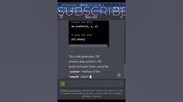 chatGPT| PLOT 3D SCATTER PLOT| #shorts #python #viral #virialshorts #funny