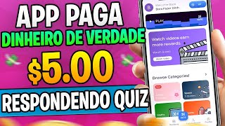 APP para GANHAR DINHEIRO de VERDADE RESPONDENDO QUIZ 💰Receba até $5.00😱 Jogo Pagando no PagBank