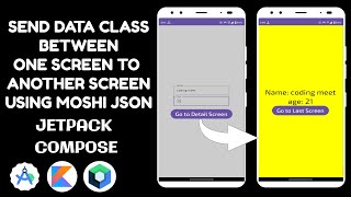 How to Send Data Class Between One Screen To Another Screen Using Moshi JSON in Jetpack Compose
