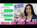 TEXTING MY EX "WANT YOU BACK" 5SOS LYRICS (gone right) | Just Sharon