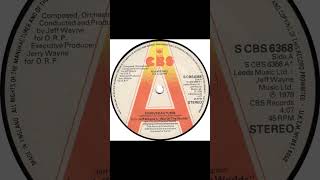 Justin Haywood - Forever Autumn (Jeff Wayne War Of The Worlds) - UK CBS Records released 02.06.78