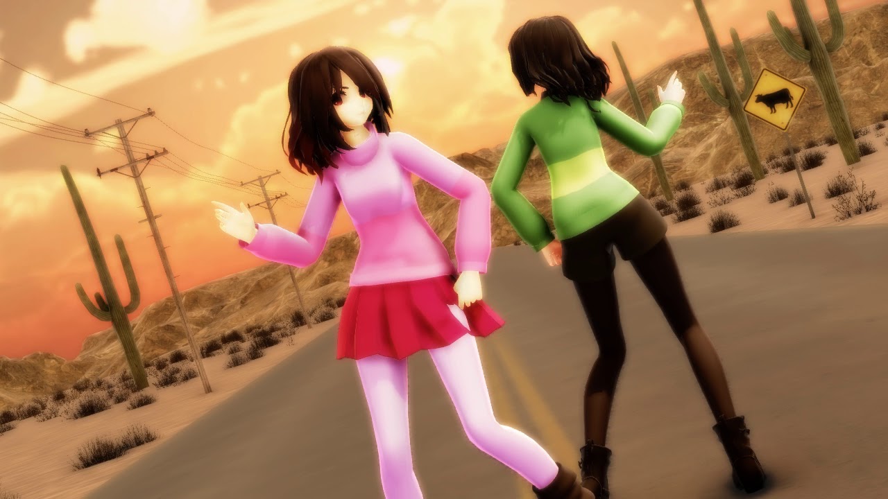 【MMD||Undertale||Glitchtale】Sand Planet [Betty▫️Frisk▫️Chara▫️Asriel▫️Sans] (English Cover)