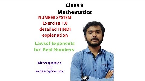 CBSE Class 9 Maths Chapter 1 Exercise 1.6 Laws of Exponents for Real Number