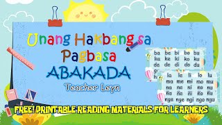 ABAKADA | UNANG HAKBANG SA PAGBASA | FREE DOWNLOADABLE READING MATERIALS