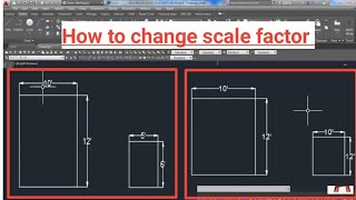 How to change scale factor in AutoCAD.Scale Objects without changing it's Dimensions