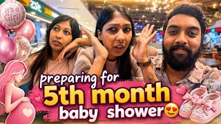Preparation starts for our 5th month baby shower 😍/#agvlogs #comedy #pregnancy#babyshower 