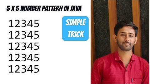 Pattern Program 5 | 5*5 Number pattern program in java | Dry Run in hindi